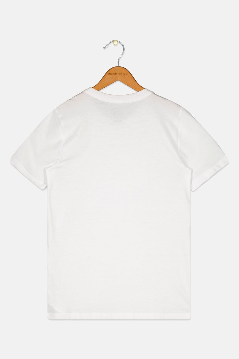 PUMA Kids Boy Crew Neck Short Sleeve Outdoor T-shirt, White - Image 3